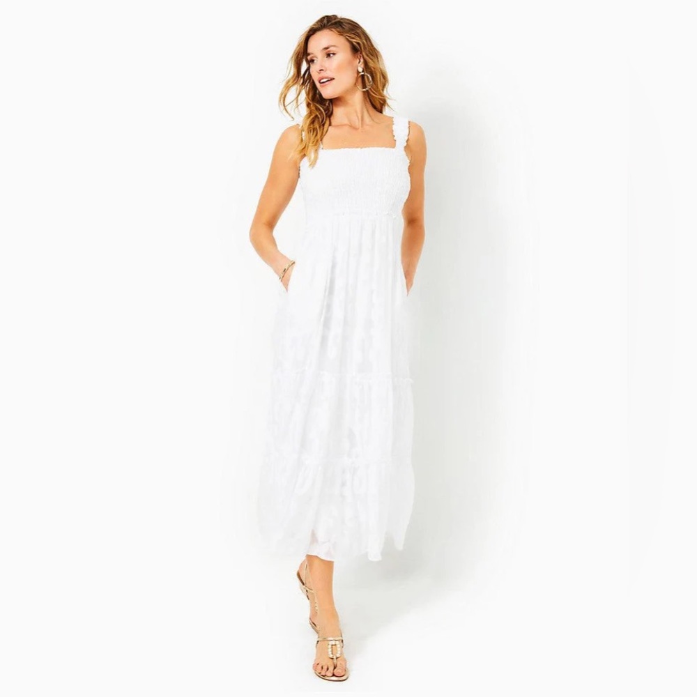 Lilly Pulitzer Hadly Smocked Maxi Dress